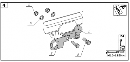 Фаркоп 5615-F Oris на ГАЗ 2310 Соболь шасси 2003- без подрезки бампера. Тип шара: F. Нагрузки: 2500/120 кг, масса фаркопа 22,1 кг (без электрики в комплекте) от магазина ФаркопРос